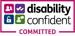 Logo for Disability Conﬁdent scheme: Committed